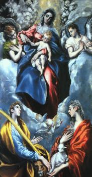 El Greco : Madonna and Child with St.Marina and St.Agnes